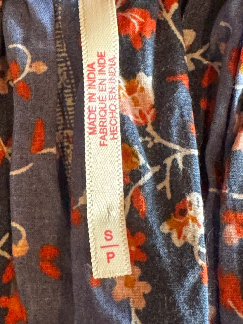 Free People Vintage Lover Floral Babydoll Blouse Dutch Blue Size Small - Picture 10 of 12